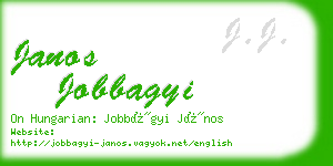 janos jobbagyi business card